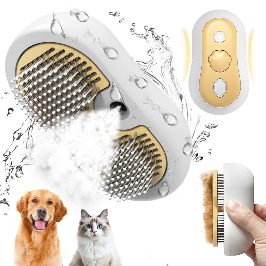 3in1 Rechargeable Cat & Dog Brush for SheddingCat Steam Brushes