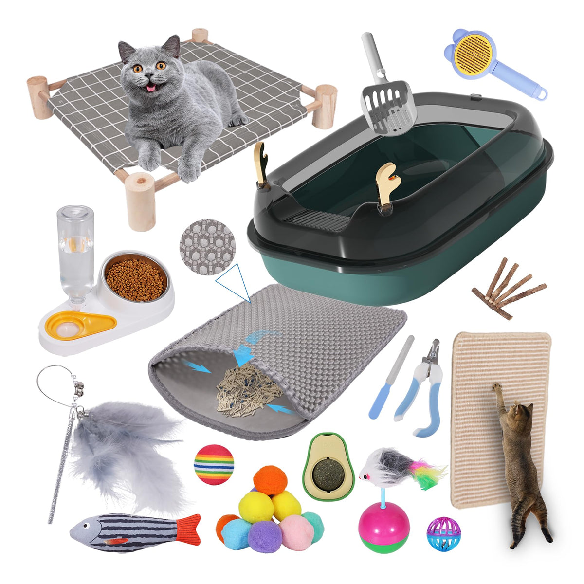 NUROMY Kitten Litter Box Starter Kit for Indoor Kittens